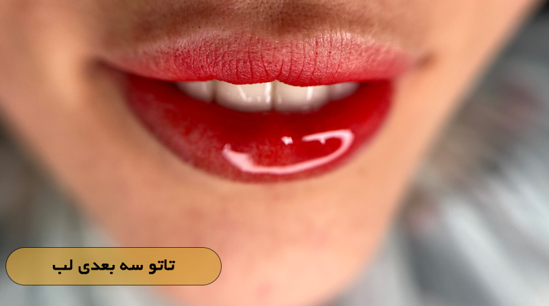 تاتو سه بعدی لب